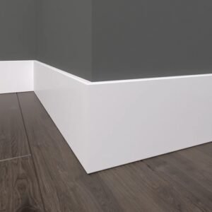 11/16" x 5.5" x 16' primed pine modern baeboard