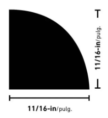 11/16" x 11/16" x 12' primed pine base shoe/quarter round